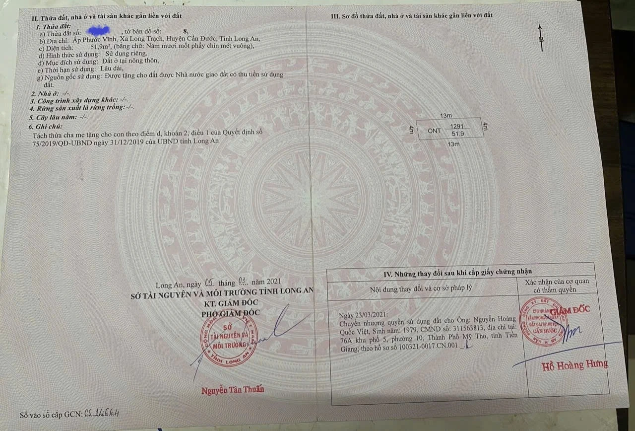 Bán nhà ấp phước vĩnh gần KCN Cầu tràm