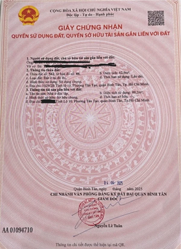 Bán nhà sát căn mặt tiền đường Tỉnh Lộ 10, DT 63m2, xây mới 1 trệt, 1 lầu